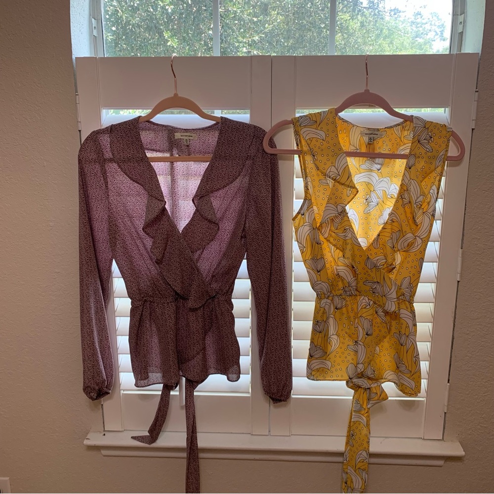 Two Max Studio blouses,shirts,tops both size med.